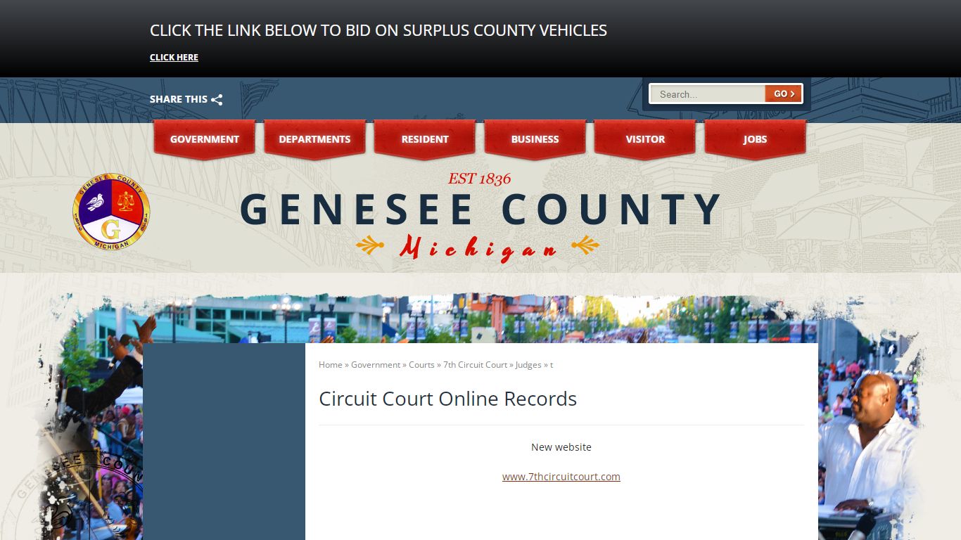Circuit Court Online Records - Genesee County, Michigan